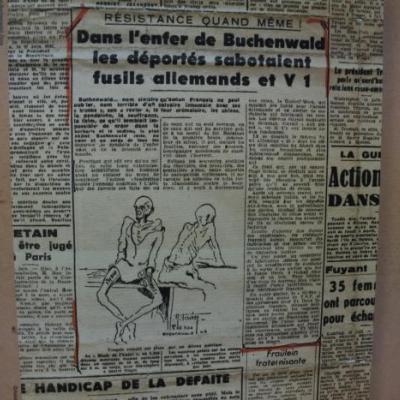 Exposition Lutétia 1945 , le retour des déportés à Montendre